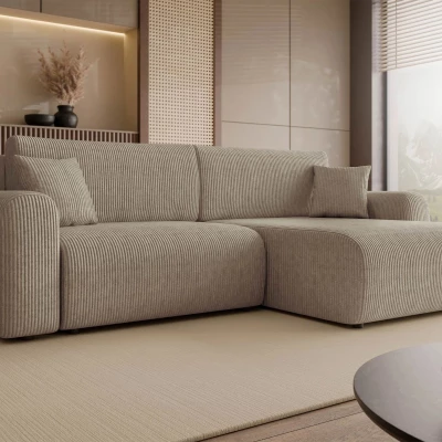 Rozkladacia rohová sedačka s úložným priestorom YAKIMA - béžová 1