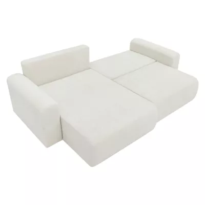 Rozkladacia rohová sedačka s úložným priestorom YAKIMA - svetlá popolavá