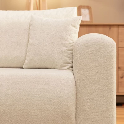 Rozkladacia rohová sedačka s úložným priestorom YAKIMA - svetlá popolavá