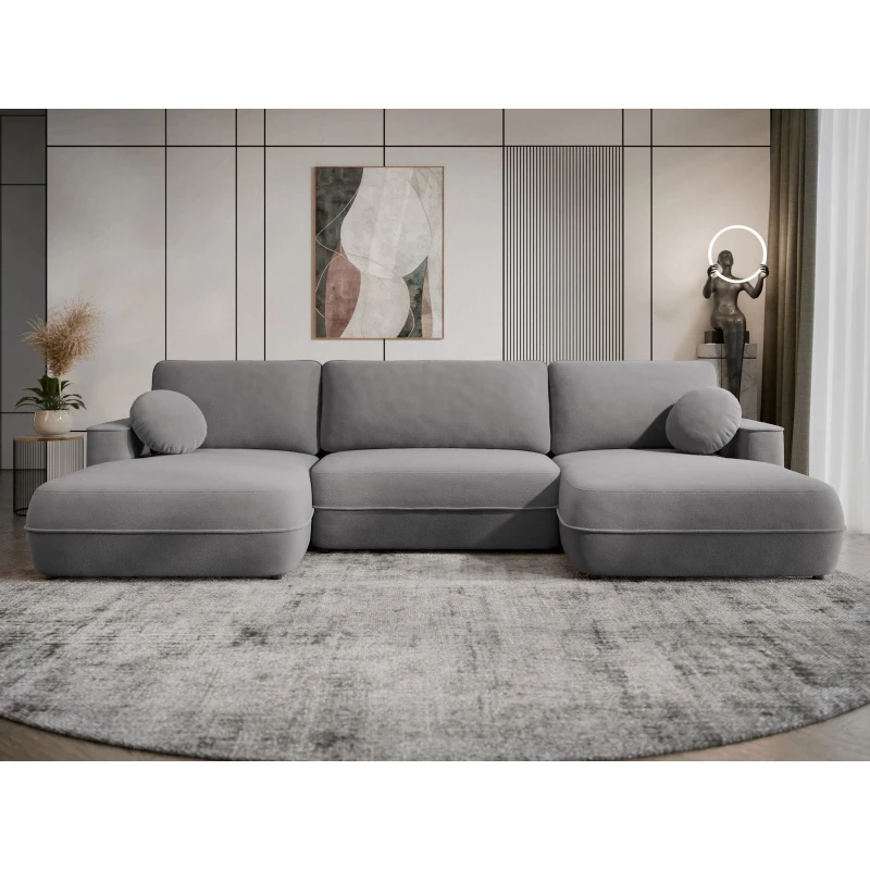 Rozkladacia sedačka do U s úložným priestorom TACOMA - tmavá šedá