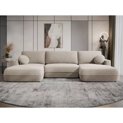 Rozkladacia sedačka do U s úložným priestorom TACOMA - béžovohnedá