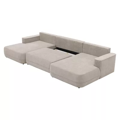 Rozkladacia sedačka do U s úložným priestorom TACOMA - tmavá šedá