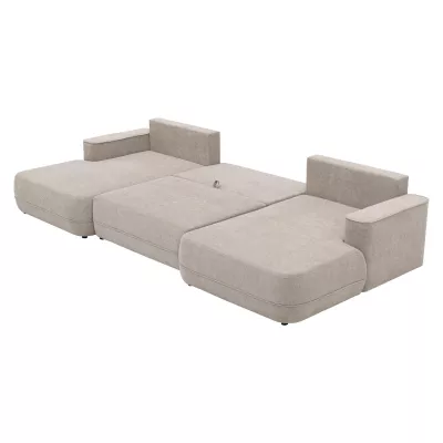 Rozkladacia sedačka do U s úložným priestorom TACOMA - béžovohnedá