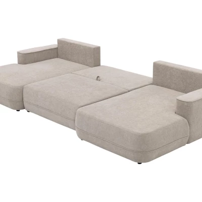 Rozkladacia sedačka do U s úložným priestorom TACOMA - špinavá biela