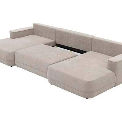 Rozkladacia sedačka do U s úložným priestorom TACOMA - špinavá biela