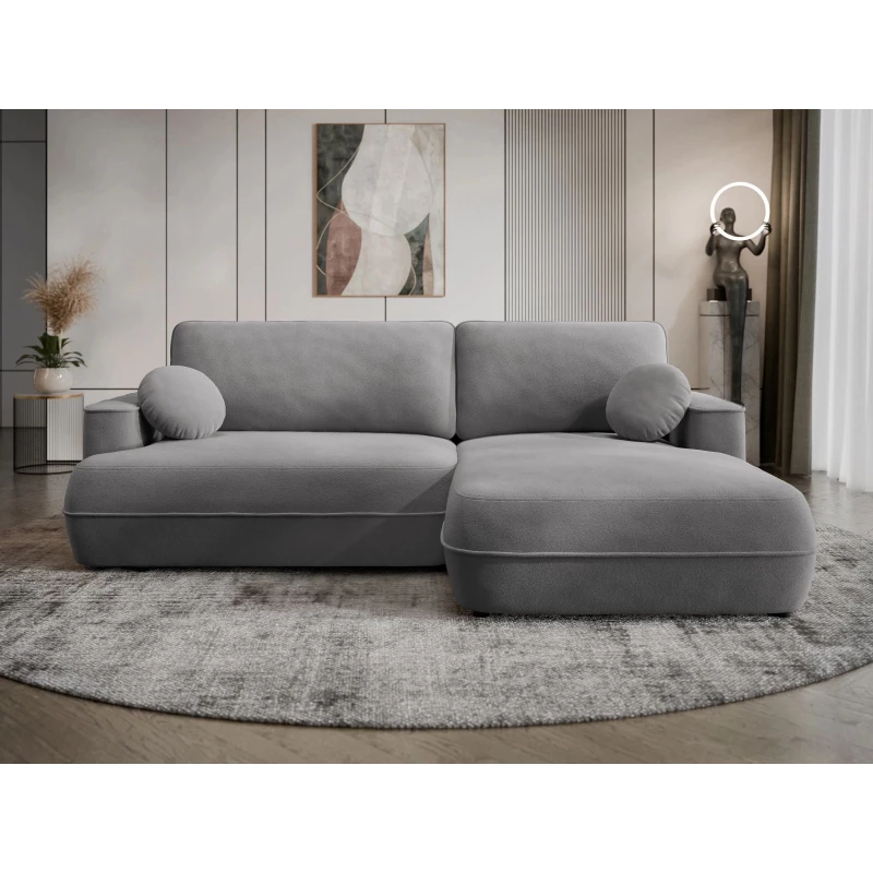 Rozkladacia rohová sedačka s úložným priestorom TACOMA - tmavá šedá, pravý roh