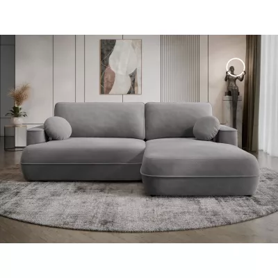 Rozkladacia rohová sedačka s úložným priestorom TACOMA - tmavá šedá, pravý roh