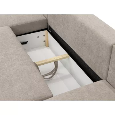 Rozkladacia sedačka do U s úložným priestorom TACOMA - špinavá biela