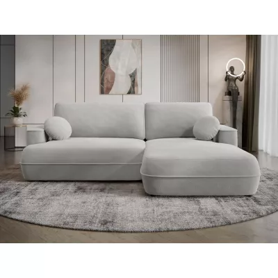 Rozkladacia rohová sedačka s úložným priestorom TACOMA - svetlá šedá, pravý roh