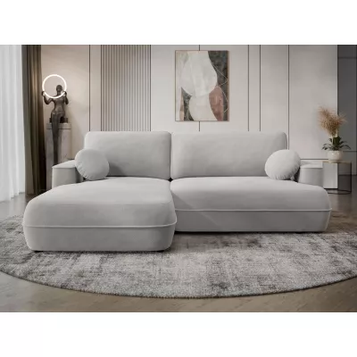 Rozkladacia rohová sedačka s úložným priestorom TACOMA - svetlá šedá, ľavý roh