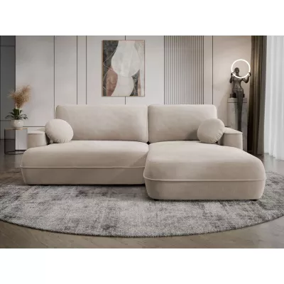 Rozkladacia rohová sedačka s úložným priestorom TACOMA - béžovohnedá, pravý roh