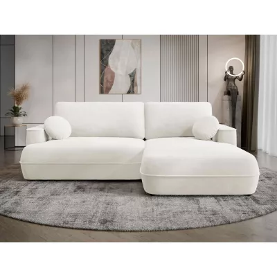 Rozkladacia rohová sedačka s úložným priestorom TACOMA - špinavá biela, pravý roh