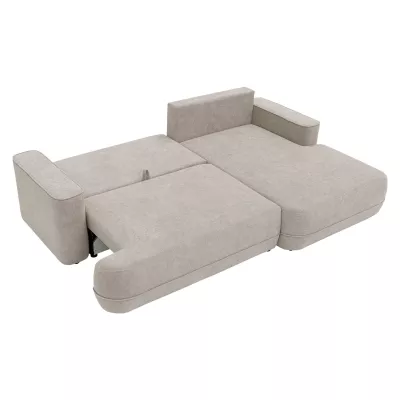 Rozkladacia rohová sedačka s úložným priestorom TACOMA - svetlá šedá, pravý roh