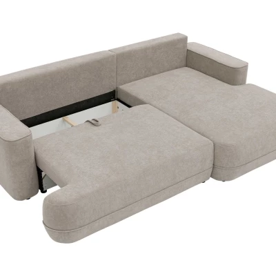 Rozkladacia rohová sedačka s úložným priestorom TACOMA - béžovohnedá, ľavý roh