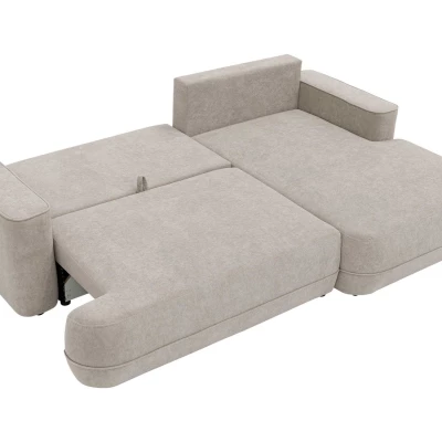 Rozkladacia rohová sedačka s úložným priestorom TACOMA - špinavá biela, ľavý roh