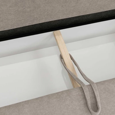 Rozkladacia rohová sedačka s úložným priestorom TACOMA - béžovohnedá, ľavý roh