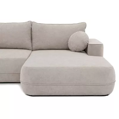 Rozkladacia rohová sedačka s úložným priestorom TACOMA - špinavá biela, pravý roh