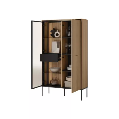 Zostava nábytku do obývačky ANACORTES - dub + LED osvetlenie ZDARMA