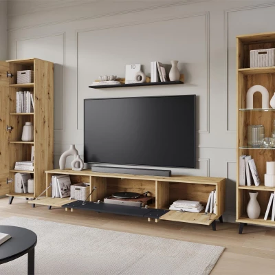 Zostava do obývacej izby POULSBO 4 - čierna grafitová Zostava do obývacej izby POULSBO 4 - čierna grafitová