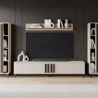 Stena do obývacej izby POULSBO 1 - congo / čierna grafitová Stena do obývacej izby POULSBO 1 - congo / čierna grafitová