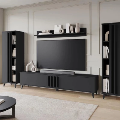 Stena do obývacej izby POULSBO 1 - čierna grafitová Stena do obývacej izby POULSBO 1 - čierna grafitová