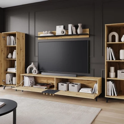 Stena do obývacej izby POULSBO 1 - čierna grafitová Stena do obývacej izby POULSBO 1 - čierna grafitová