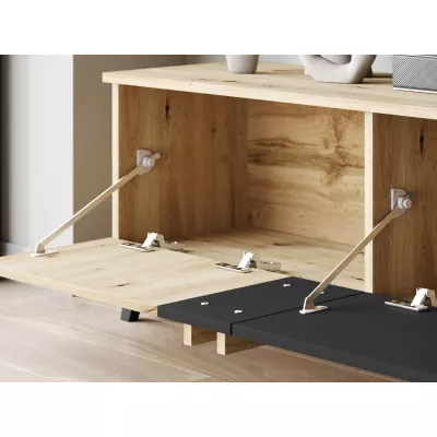 Stena do obývačky POULSBO 2 - čierna grafitová