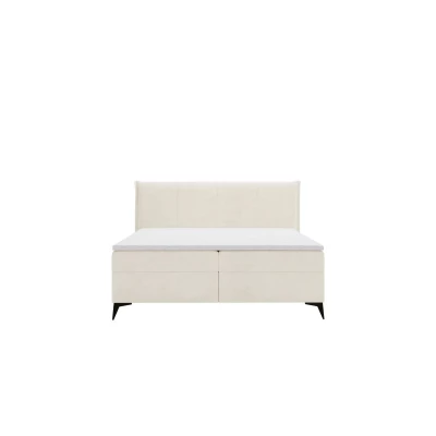 Čalúnená kontinentálna posteľ 140x200 PASCO - špinavá biela + topper ZDARMA