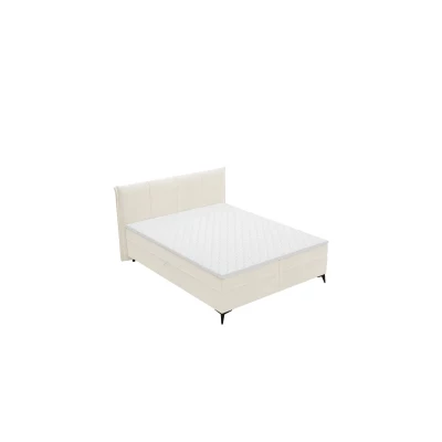 Čalúnená kontinentálna posteľ 160x200 PASCO - špinavá biela + topper ZDARMA