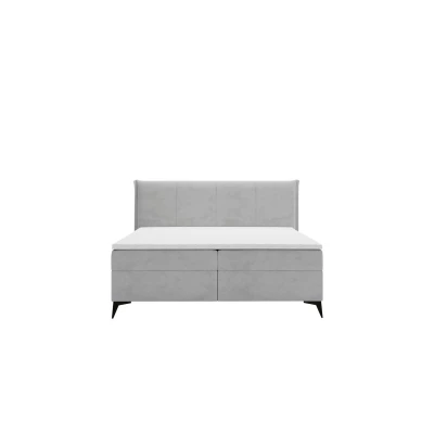 Čalúnená kontinentálna posteľ 140x200 PASCO - svetlá šedá + topper ZDARMA