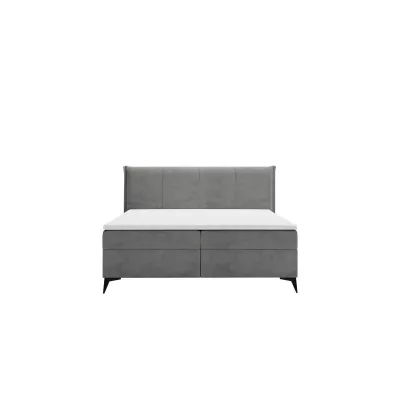 Čalúnená kontinentálna posteľ 140x200 PASCO - tmavá šedá + topper ZDARMA