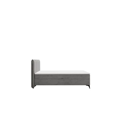 Čalúnená kontinentálna posteľ 180x200 PASCO - tmavá šedá + topper ZDARMA