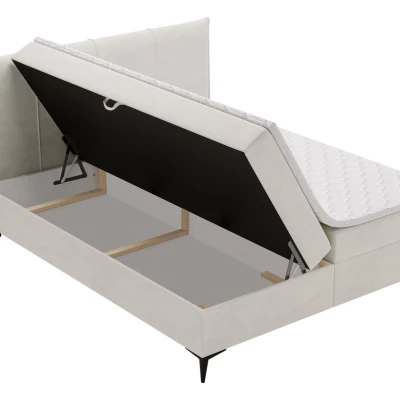 Čalúnená kontinentálna posteľ 180x200 PASCO - béžovohnedá + topper ZDARMA