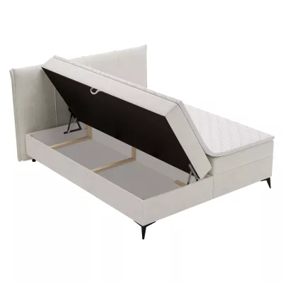 Čalúnená kontinentálna posteľ 180x200 PASCO - tmavá šedá + topper ZDARMA