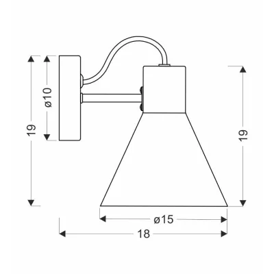 Moderná nástenná lampa MORE - 1xE27, 40W, čierna / zlatá