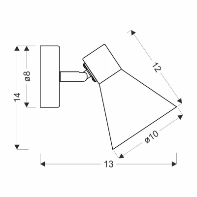 Nástenné osvetlenie v loftovom štýle LESS - 1xE14, 40W, čierne / zlaté
