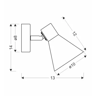Nástenné osvetlenie v loftovom štýle LESS - 1xE14, 40W, čierne / zlaté