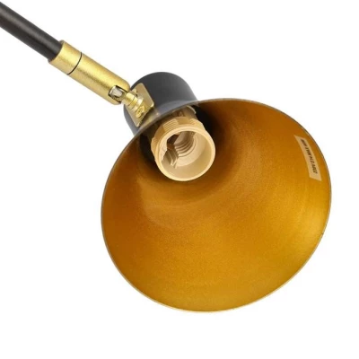 Trojramenný luster v loftovom štýle LESS - 3xE14, 40W, čierny / zlatý