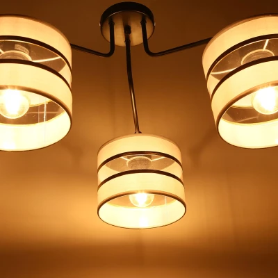 Závesné moderné osvetlenie ANDY - 3xE27, 40W, zlaté/číre/šedé