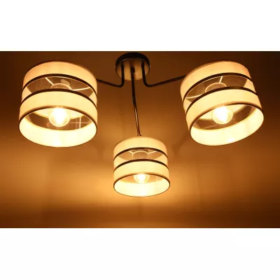 Závesné moderné osvetlenie ANDY - 3xE27, 40W, zlaté/číre/šedé