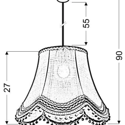 Závesné osvetlenie do detskej izby ARLEKIN - 1xE27, 60W, zelené