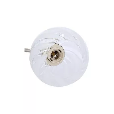 Závesné osvetlenie na reťazi BAIDA - 3xE27, 60W, strieborné / číre
