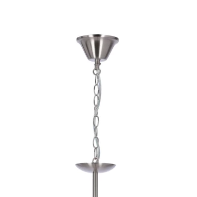 Závesné osvetlenie na reťazi BAIDA - 3xE27, 60W, strieborné / číre