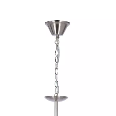 Závesné osvetlenie na reťazi BAIDA - 3xE27, 60W, strieborné / číre