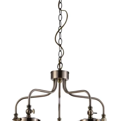 Závesný päťramenný luster na reťazi BALLET - 5xE27, 40W, patina