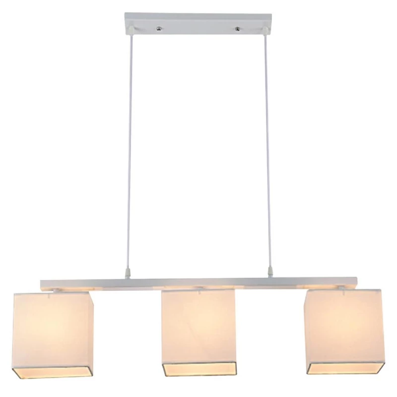Závesný luster nad jedálenský stôl BOHO - 3xE27, 40W, biely / béžový