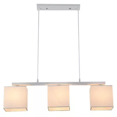 Závesný luster nad jedálenský stôl BOHO - 3xE27, 40W, biely / béžový