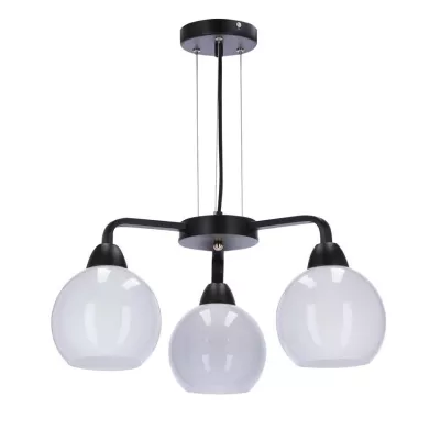 Závesné trojramenné moderné osvetlenie CALDERA - 3xE27, 60W, čierne / biele