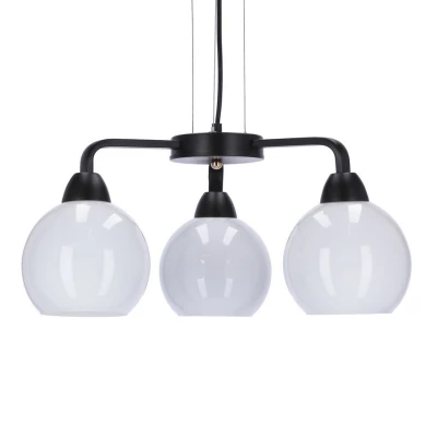 Závesné trojramenné moderné osvetlenie CALDERA - 3xE27, 60W, čierne / biele