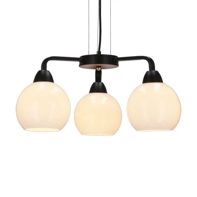 Závesné trojramenné moderné osvetlenie CALDERA - 3xE27, 60W, čierne / biele